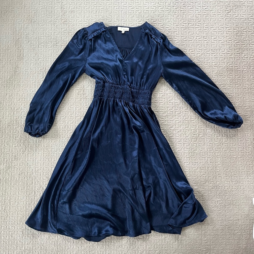 Silk Navy Blue Dresss